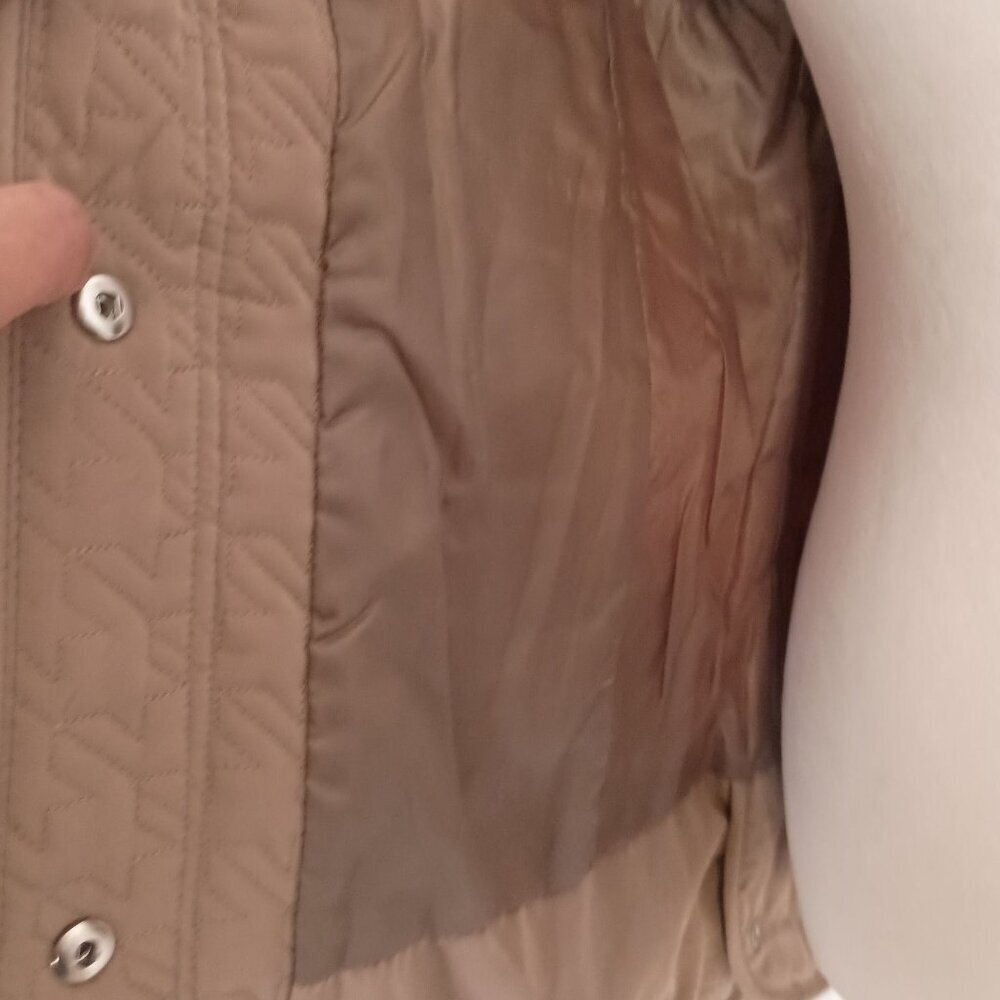 Gallery Petite Quilted Snap Jacket Mandarin Collar Size PM Excellent Cond - Picture 6 of 11